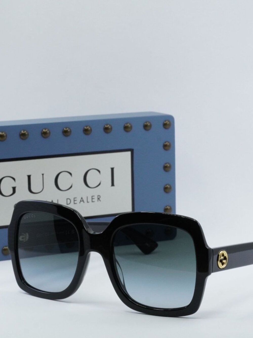 Gucci GG0036SN 001 Square Sunglasses - Black / Grey